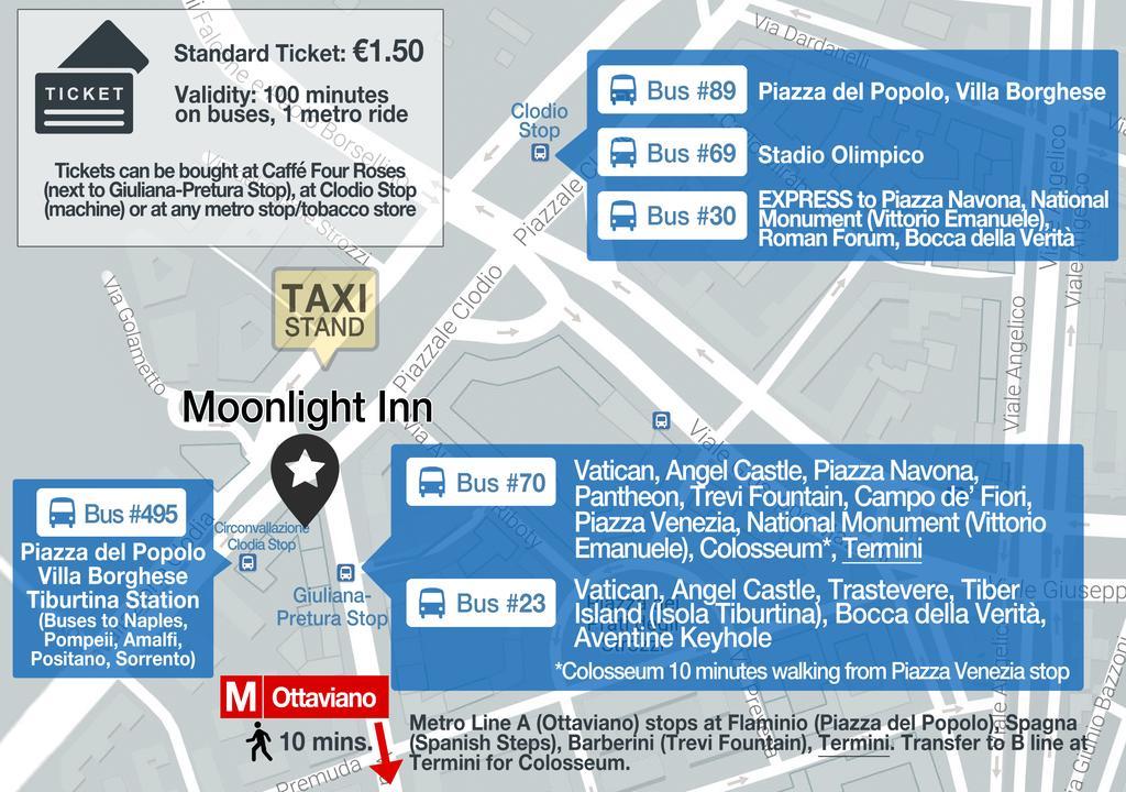 Moonlight Inn Guesthouse Rome Extérieur photo